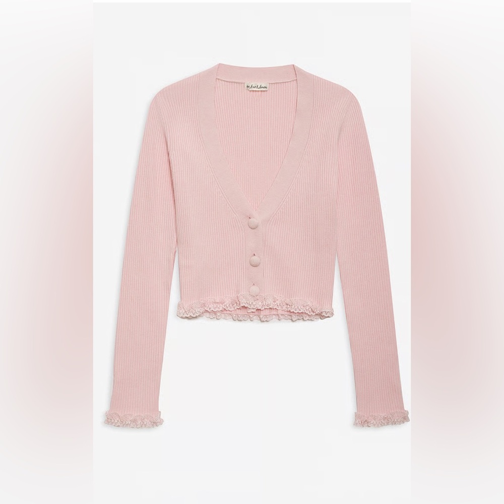 Ribbed Cropped Cardigan